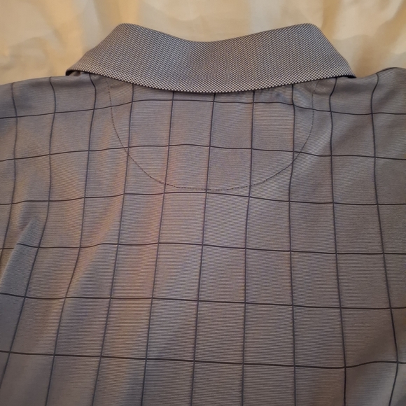 George Men's Polo in Dark Gray Checkered Pattern - Picture 7 of 7
